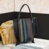 женская сумка-пакет, кожаная сумка-пакет, купить женскую сумку кожа, полосатая сумка, mrs.bag, women's leather bag