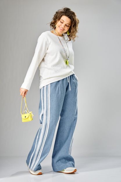 Лонгслив в рубчик