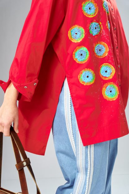 Джинсы с жемчугом