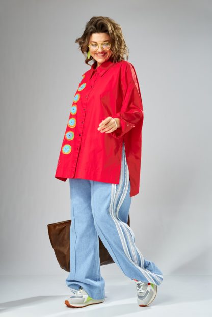 Джинсы с жемчугом