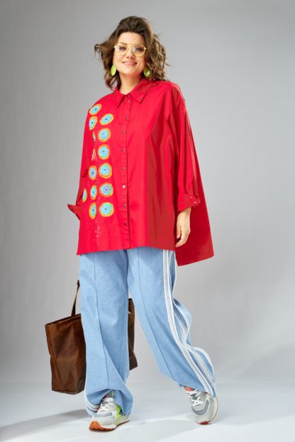 Джинсы с жемчугом